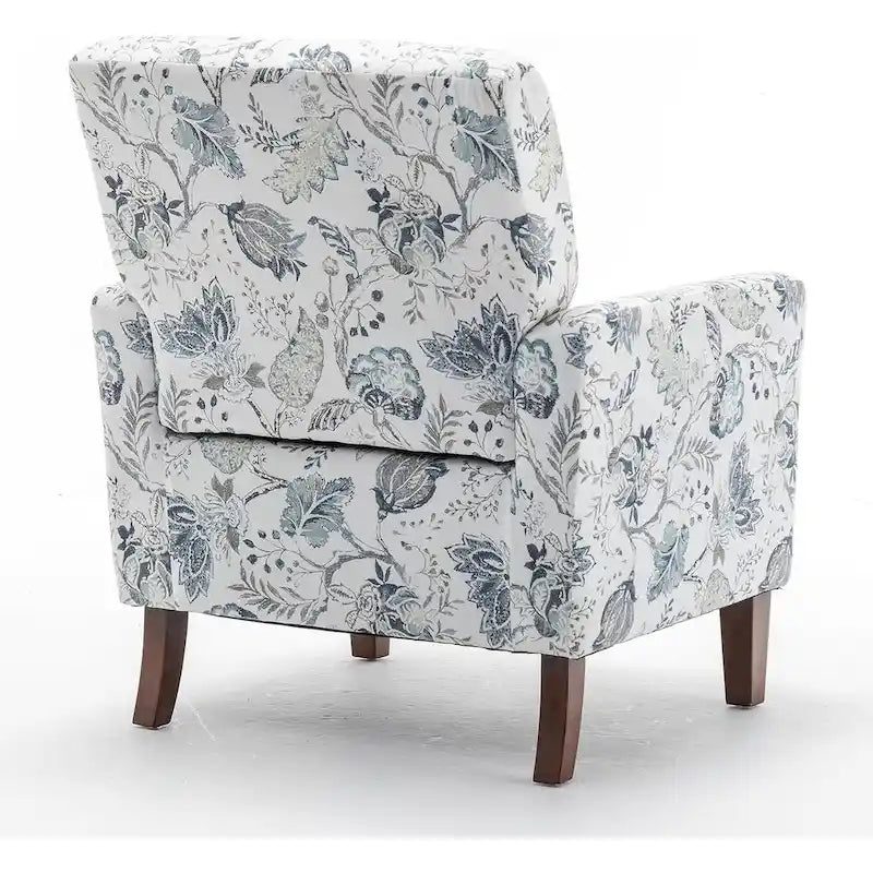 Modern Accent Armchair with Birch Wood Frame and Microfiber Upholstery