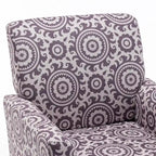 Modern Accent Armchair with Birch Wood Frame and Microfiber Upholstery