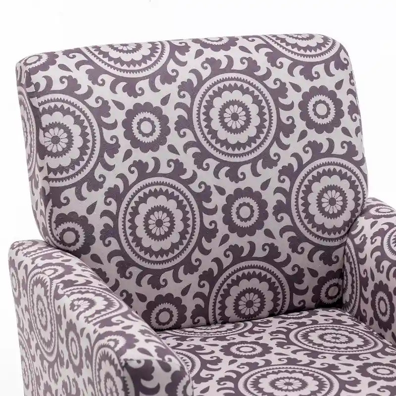 Modern Accent Armchair with Birch Wood Frame and Microfiber Upholstery