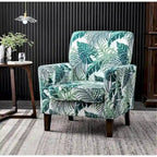 Modern Accent Armchair with Birch Wood Frame and Microfiber Upholstery