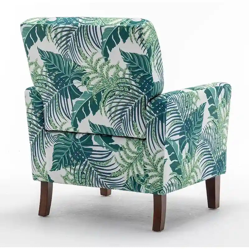 Modern Accent Armchair with Birch Wood Frame and Microfiber Upholstery