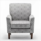 Modern Accent Armchair with Birch Wood Frame and Microfiber Upholstery