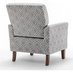 Modern Accent Armchair with Birch Wood Frame and Microfiber Upholstery