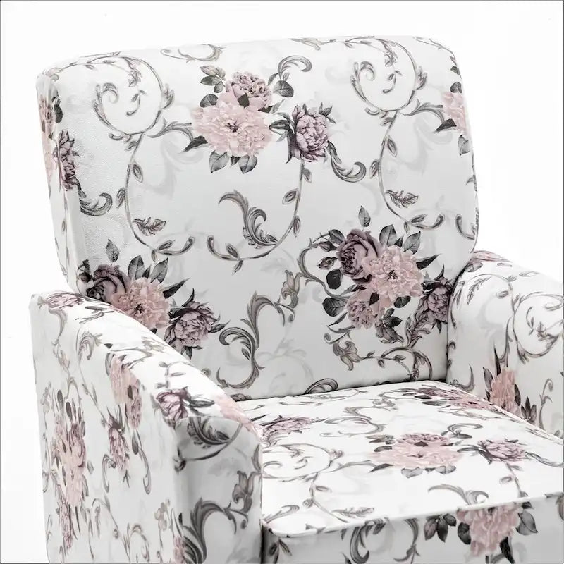Modern Accent Armchair with Birch Wood Frame and Microfiber Upholstery