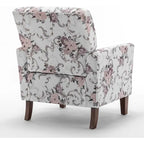 Modern Accent Armchair with Birch Wood Frame and Microfiber Upholstery