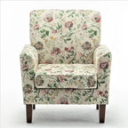 Modern Accent Armchair with Birch Wood Frame and Microfiber Upholstery