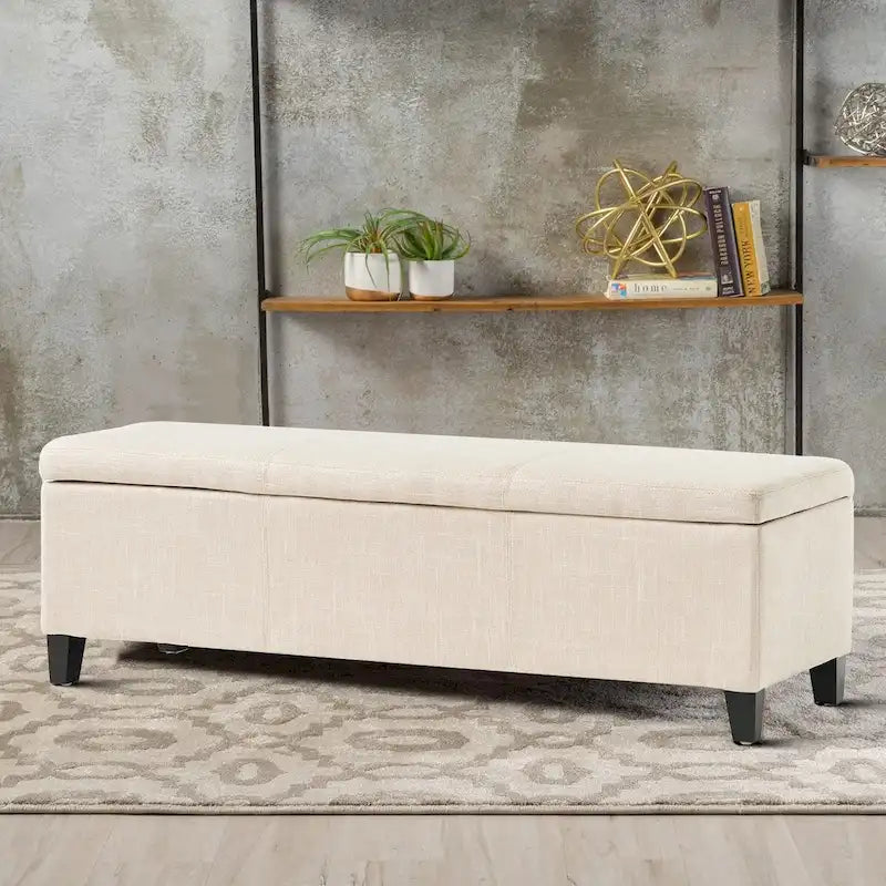 Contemporary Minimalist Design Upholstered Storage Bench
