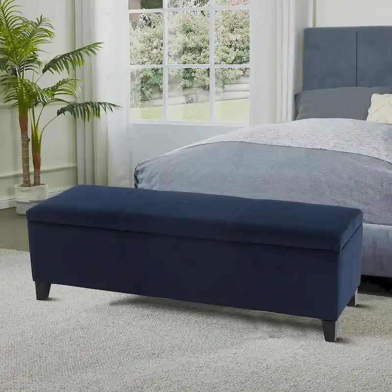 Contemporary Minimalist Design Upholstered Storage Bench