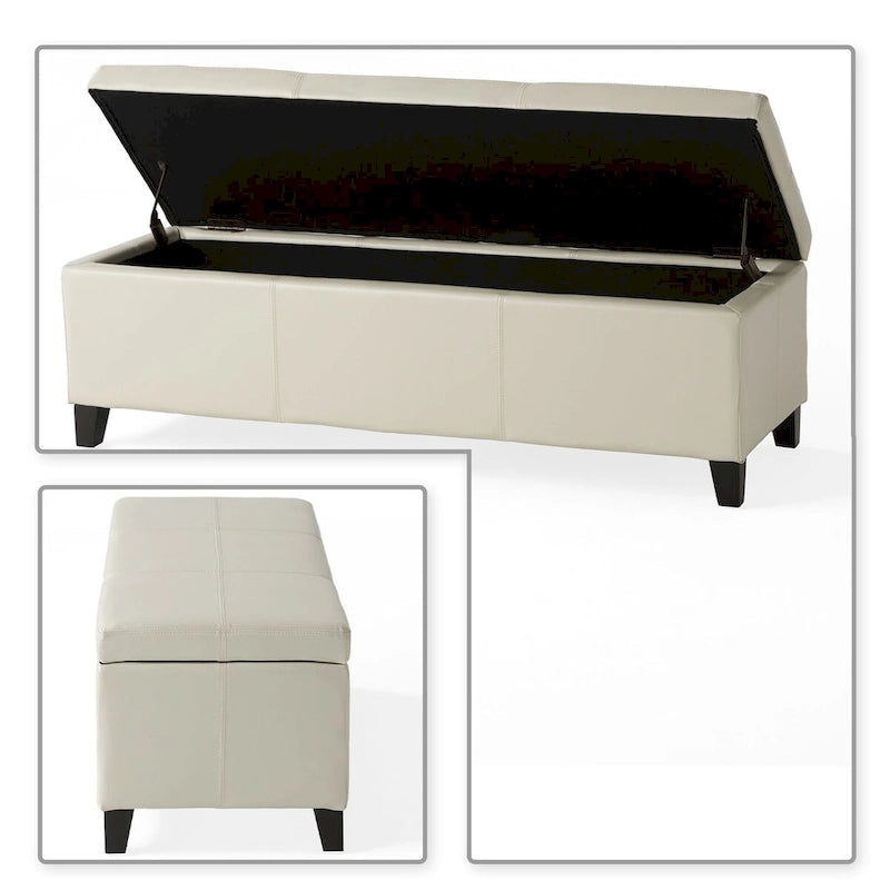 Contemporary Minimalist Design Upholstered Storage Bench