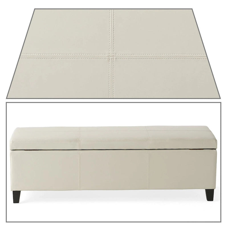 Contemporary Minimalist Design Upholstered Storage Bench