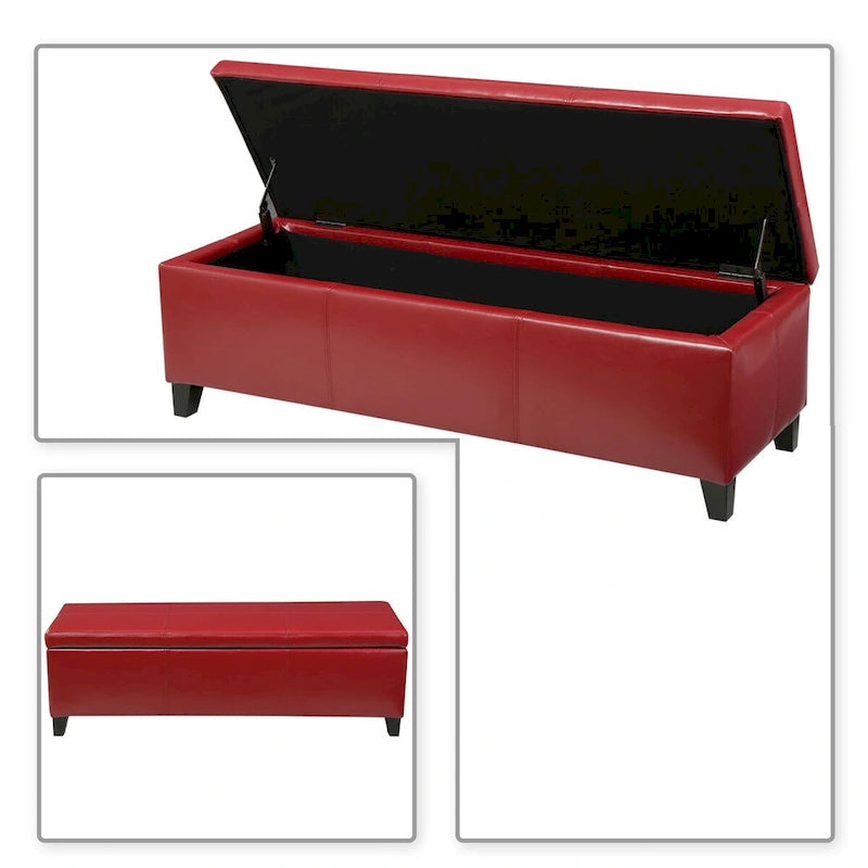 Contemporary Minimalist Design Upholstered Storage Bench