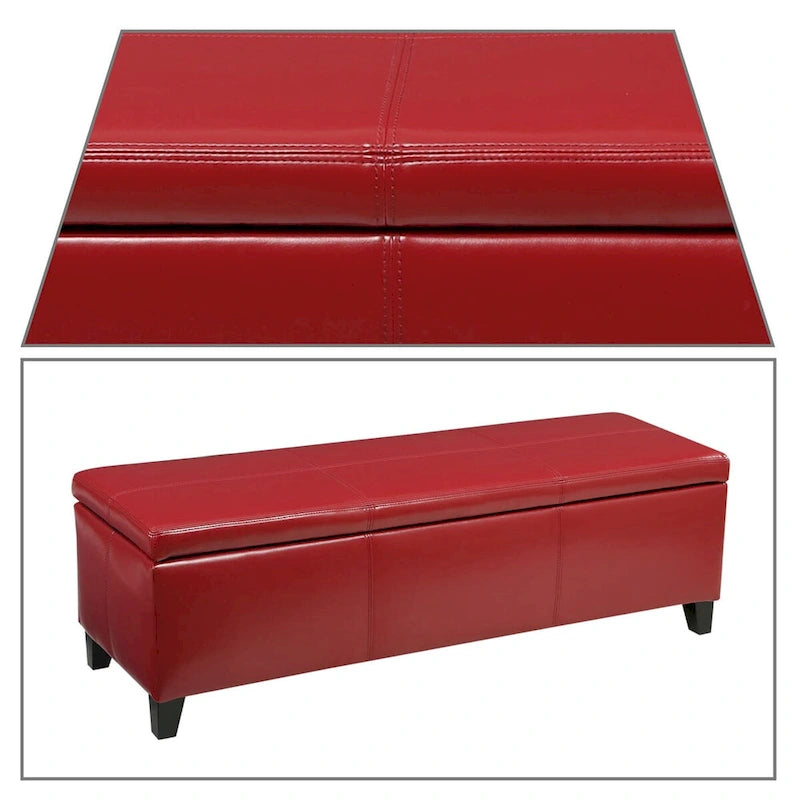 Contemporary Minimalist Design Upholstered Storage Bench