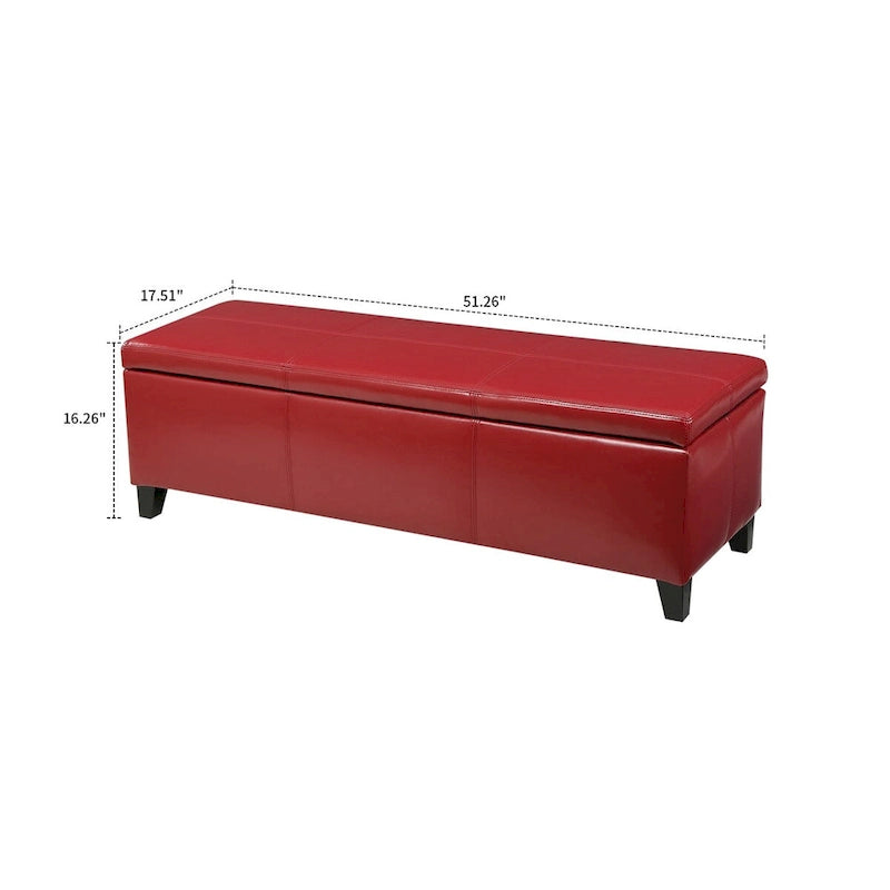 Contemporary Minimalist Design Upholstered Storage Bench