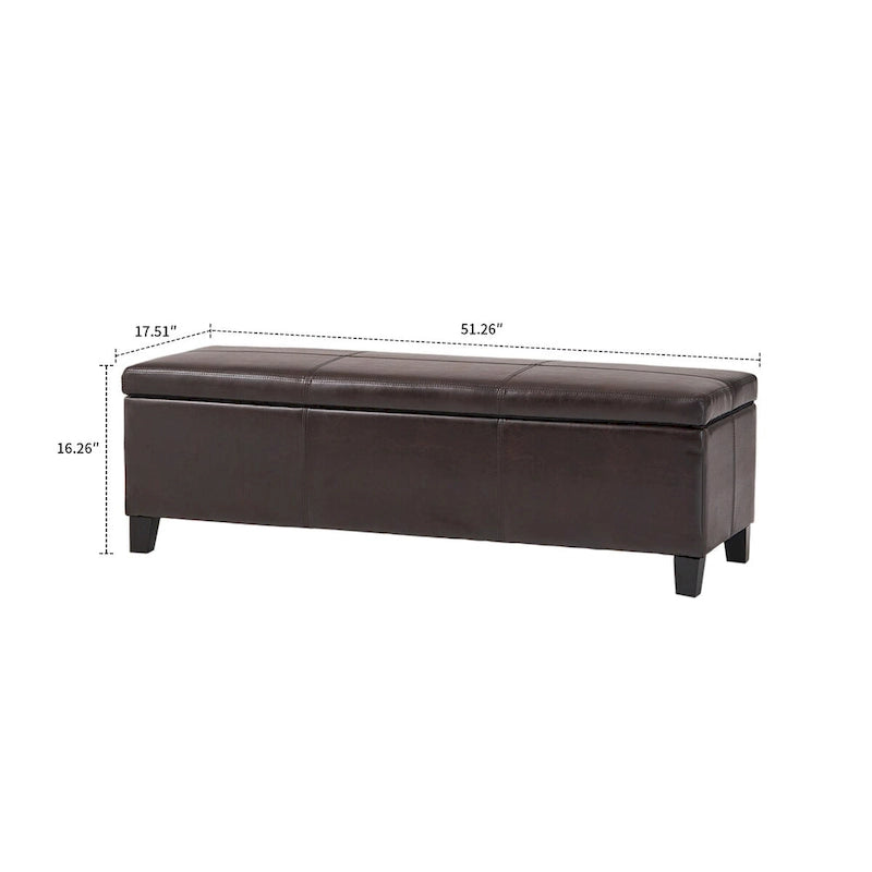 Contemporary Minimalist Design Upholstered Storage Bench