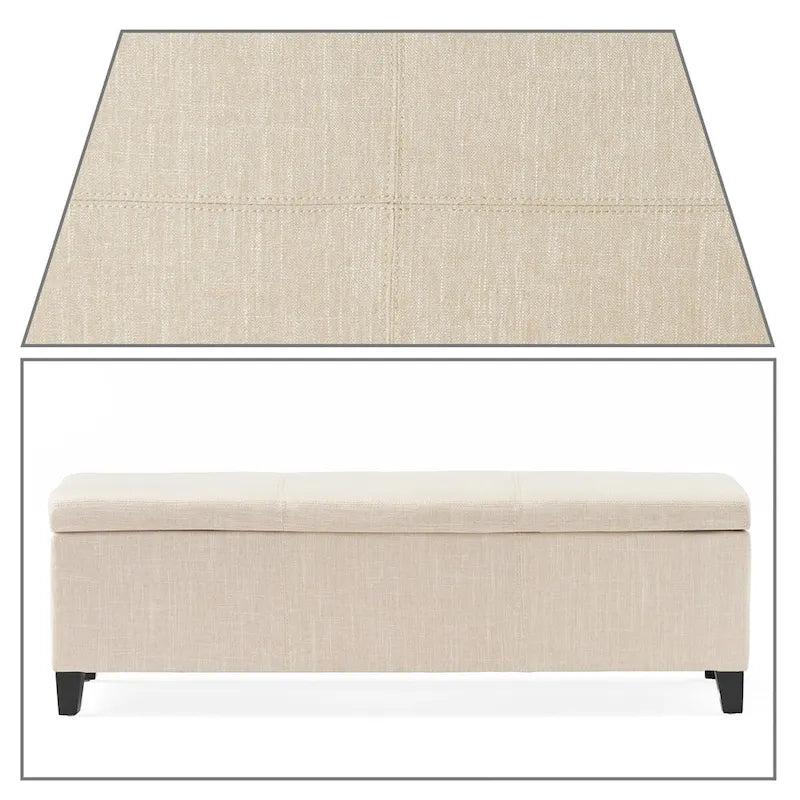Contemporary Minimalist Design Upholstered Storage Bench