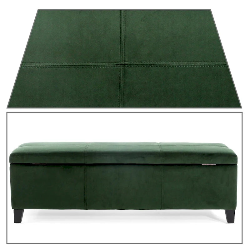 Contemporary Minimalist Design Upholstered Storage Bench