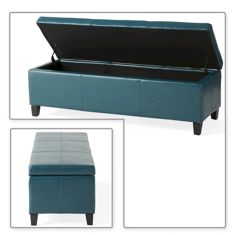 Contemporary Minimalist Design Upholstered Storage Bench