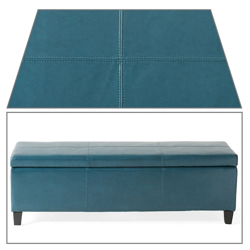 Contemporary Minimalist Design Upholstered Storage Bench