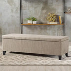 Contemporary Minimalist Design Upholstered Storage Bench