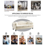 Chesterfield 3-Seater Tufted Sofa with Rolled Arms