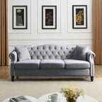Chesterfield 3-Seater Tufted Sofa with Rolled Arms
