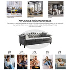 Chesterfield 3-Seater Tufted Sofa with Rolled Arms