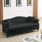 Chesterfield 3-Seater Tufted Sofa with Rolled Arms