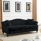 Chesterfield 3-Seater Tufted Sofa with Rolled Arms