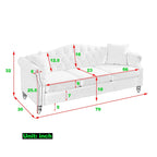 Chesterfield 3-Seater Tufted Sofa with Rolled Arms