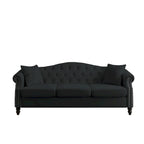 Chesterfield 3-Seater Tufted Sofa with Rolled Arms
