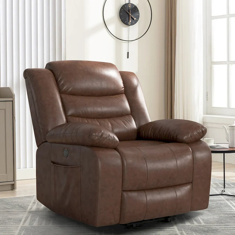 Single Faux Leather Power Lift Recliner Chair
