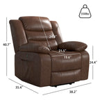 Single Faux Leather Power Lift Recliner Chair