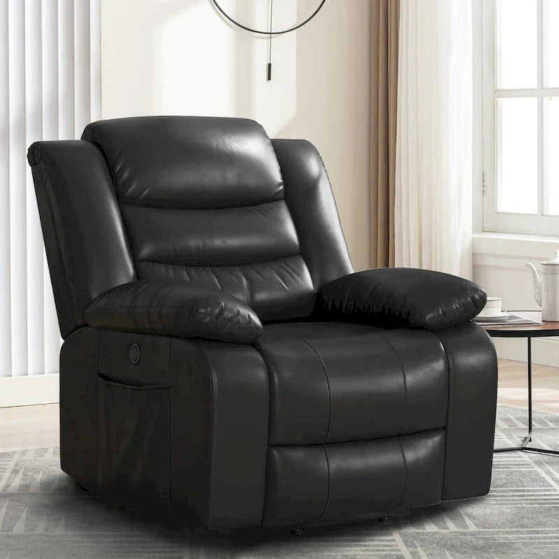 Single Faux Leather Power Lift Recliner Chair