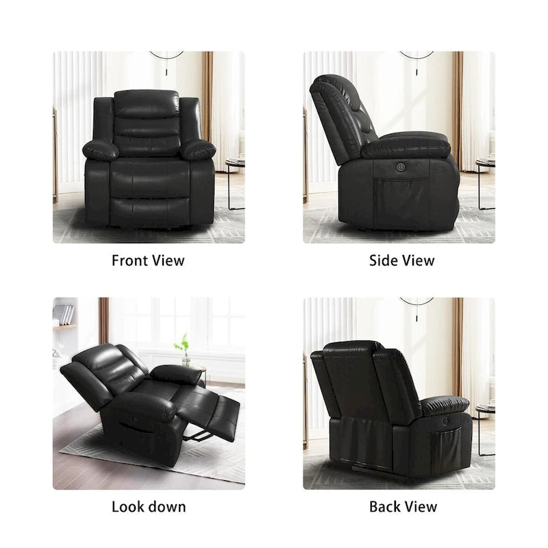 Single Faux Leather Power Lift Recliner Chair