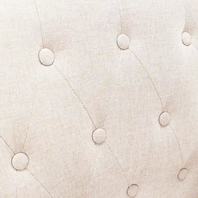 Mid-Century Modern Upholstered Linen Fabric Button Tufted Accent Chair Set of 2 - 28.5 W X 27.25 D X 33.75 H