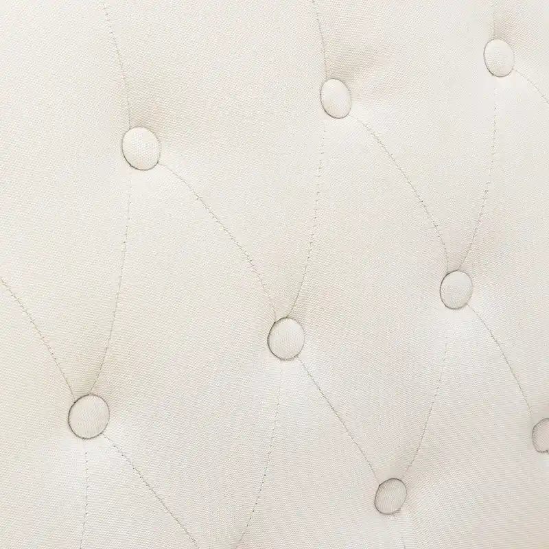 Mid-Century Modern Upholstered Linen Fabric Button Tufted Accent Chair Set of 2 - 28.5 W X 27.25 D X 33.75 H