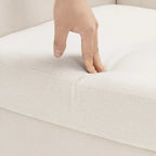 Mid-Century Modern Upholstered Linen Fabric Button Tufted Accent Chair Set of 2 - 28.5 W X 27.25 D X 33.75 H