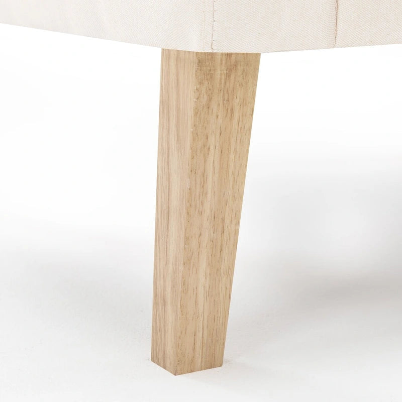 Mid-Century Modern Upholstered Linen Fabric Button Tufted Accent Chair Set of 2 - 28.5 W X 27.25 D X 33.75 H