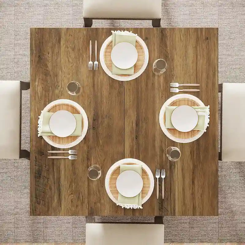 31.5 Inch Square Dining Table, Wood Kitchen Table Small Dinner Table Farmhouse Dining Room Table