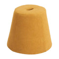 Single Yellow Upholstered Ottoman