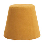 Single Yellow Upholstered Ottoman