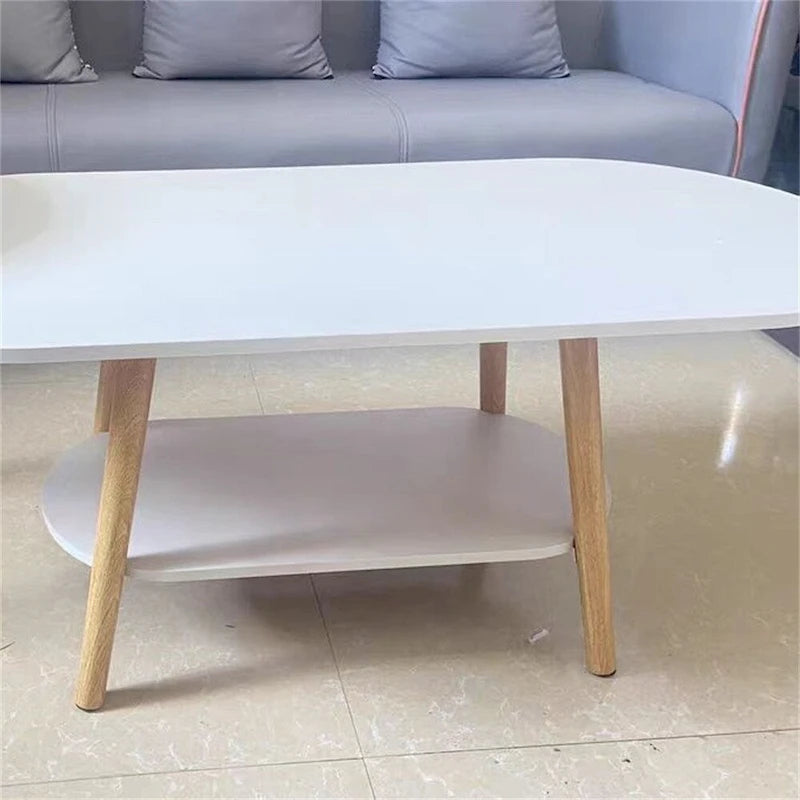 Oval Coffee Table Set of 2 with Pine Tops