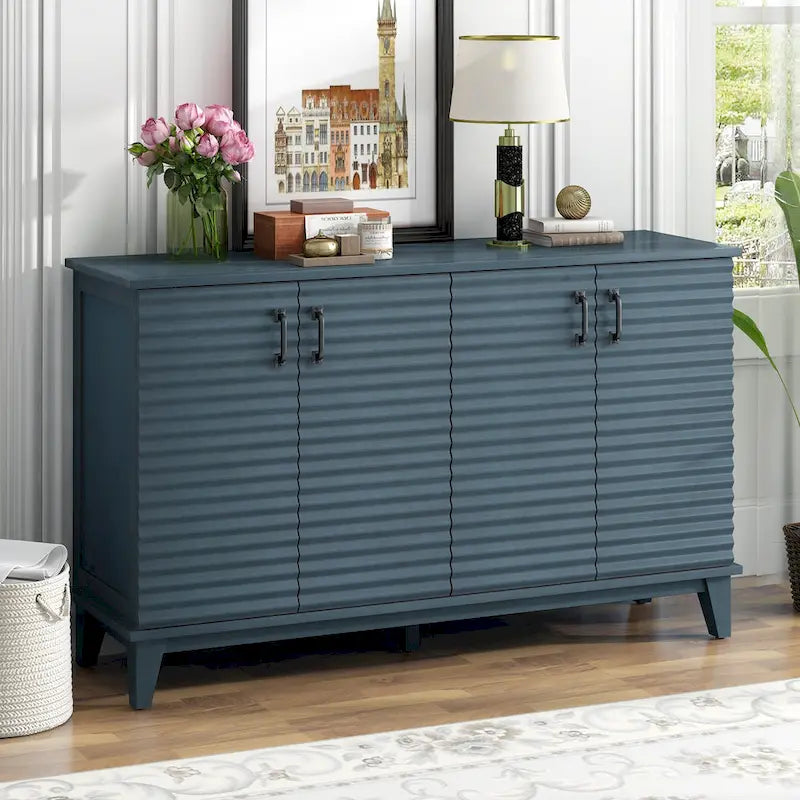 60"L 4-Door Sideboard Buffet with Adjustable Shelves