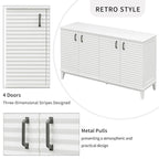 60"L 4-Door Sideboard Buffet with Adjustable Shelves