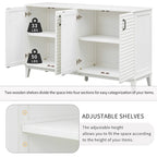 60"L 4-Door Sideboard Buffet with Adjustable Shelves