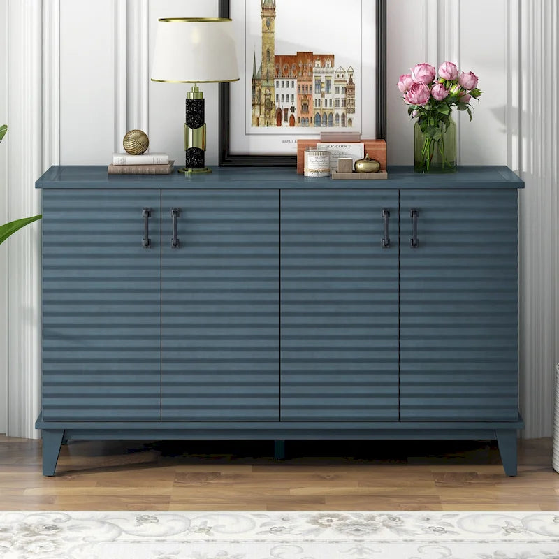 60"L 4-Door Sideboard Buffet with Adjustable Shelves