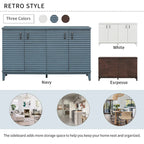 60"L 4-Door Sideboard Buffet with Adjustable Shelves