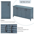 60"L 4-Door Sideboard Buffet with Adjustable Shelves