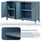 60"L 4-Door Sideboard Buffet with Adjustable Shelves