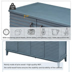 60"L 4-Door Sideboard Buffet with Adjustable Shelves